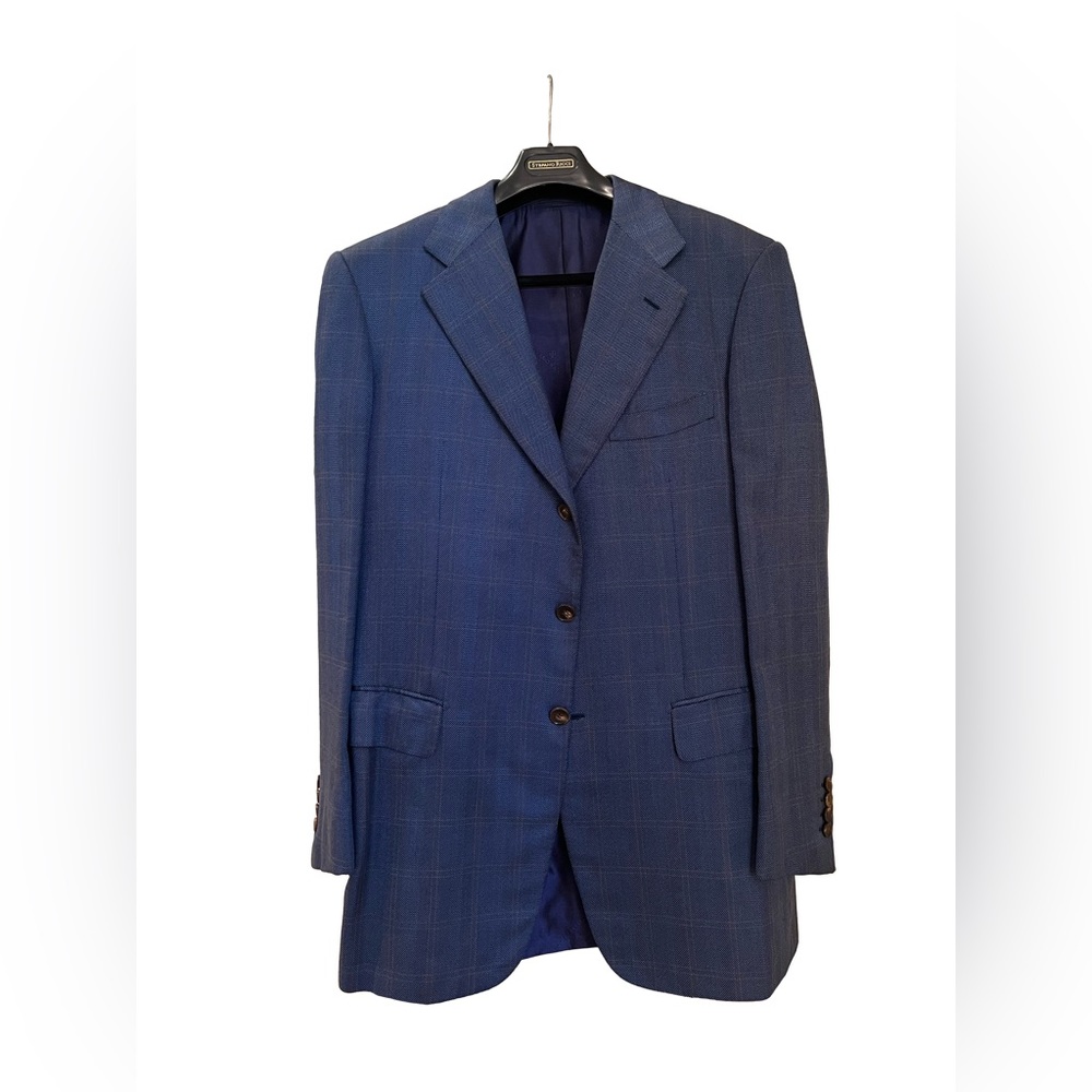 Stefano Ricci Blue Plaid Silk-Wool Sport coat
